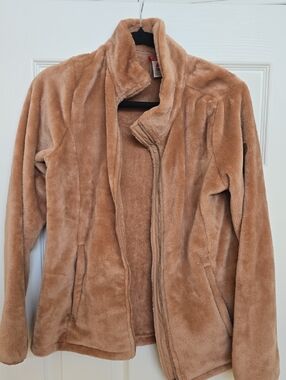 Gerry Weber Women's Plush Zip-Up Teddy Jacket - Camel Brown
